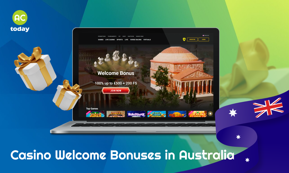 Players from Australia can get a welcome bonus - bonus money, free spins, reload bonus, bonus codes, cashback bonuses and other online casino offers