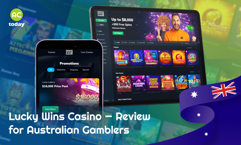 Lucky Wins is an online casino Australia where it is possible to try manyslots and other games and get a lot of bonuses